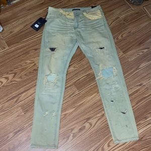 Men’s Embellish Rip Jeans Size 34